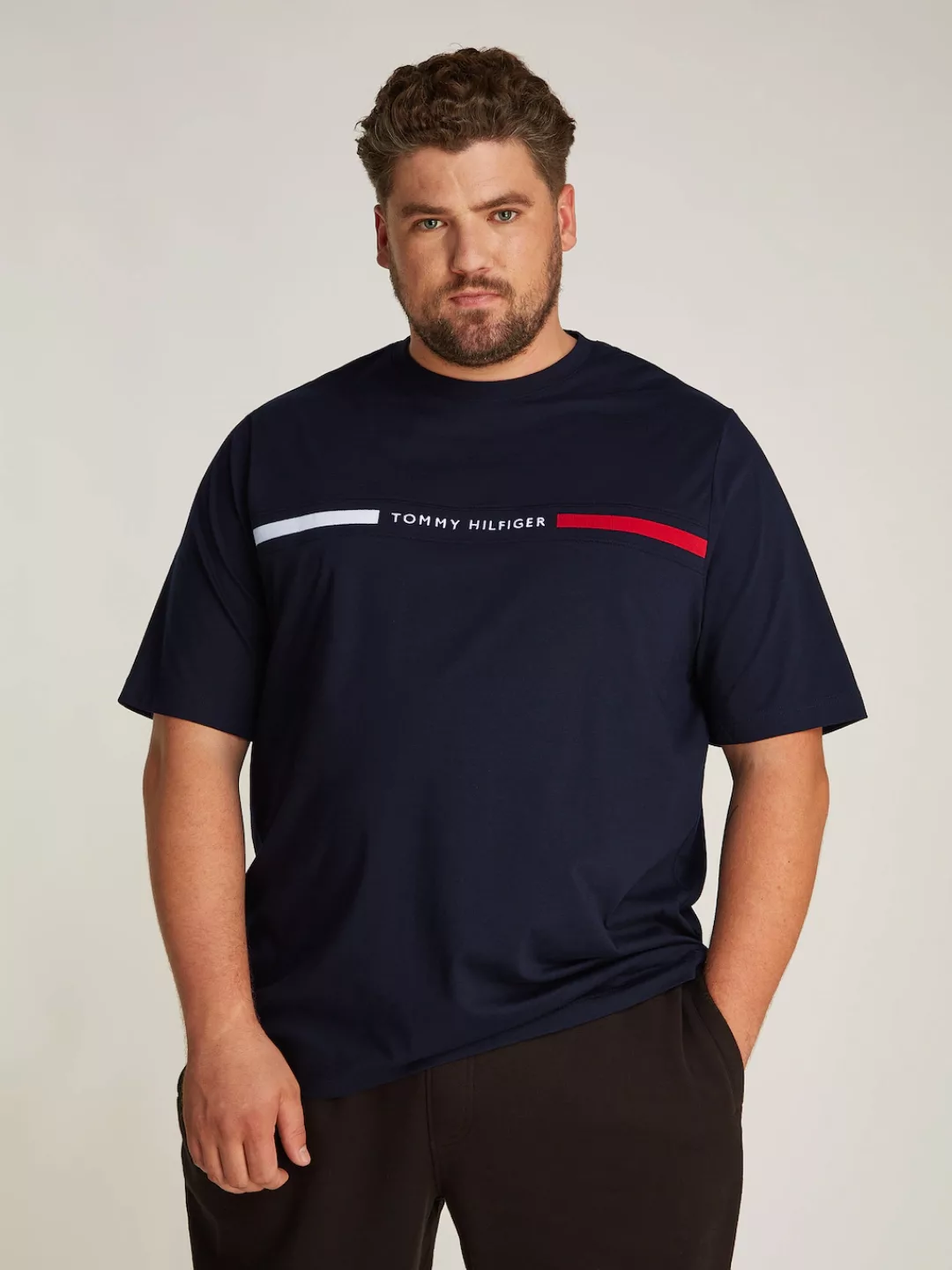 Tommy Hilfiger Big & Tall Rundhalsshirt "BT-HILFIGER CHEST INSERT TEE-B", i günstig online kaufen