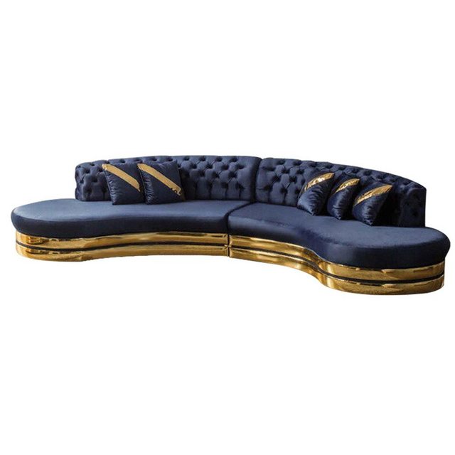 JVmoebel Sofa Exklusiver Chesterfield 4-Sitzer Halbrundes Sofa Designer Pol günstig online kaufen