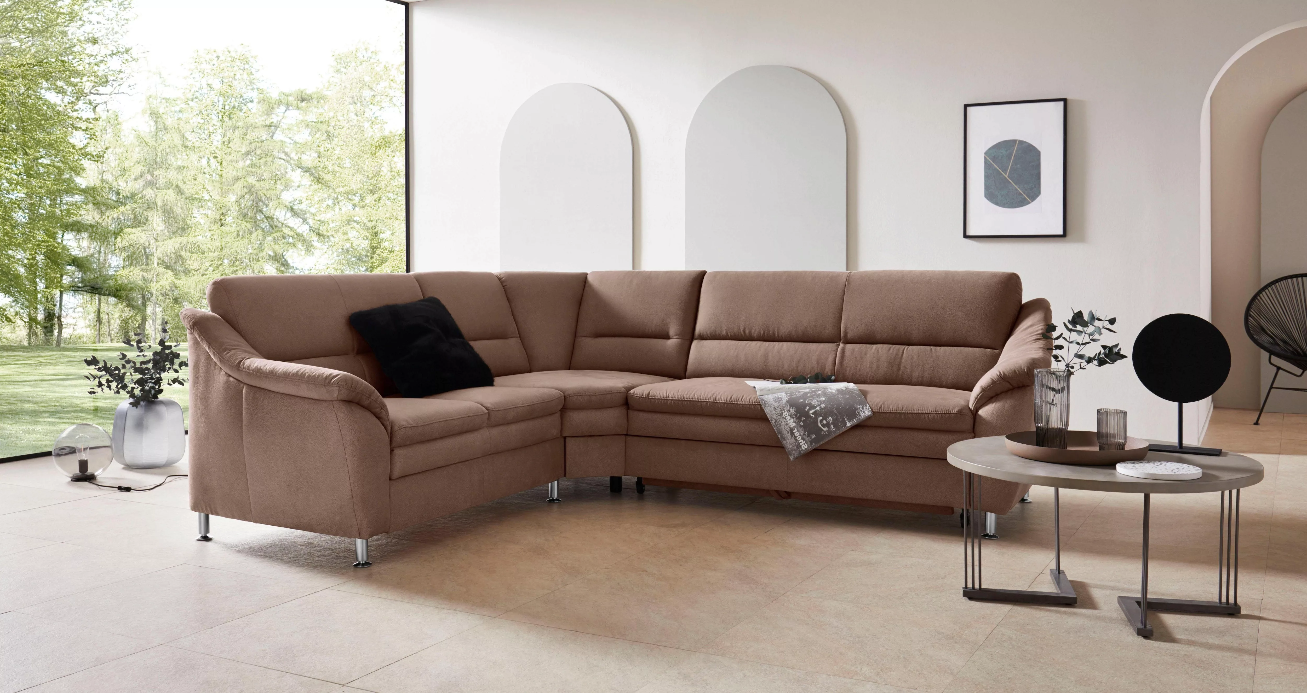 Places of Style Ecksofa "Cardoso L-Form", mit Trapezecke für mehr Sitzkomfo günstig online kaufen