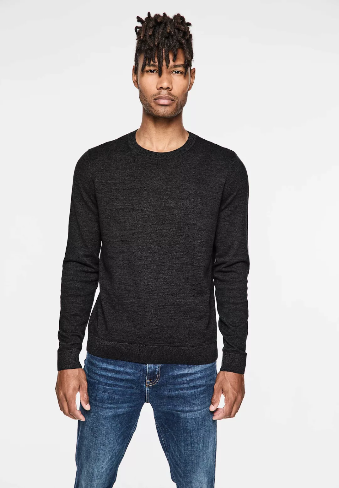 STREET ONE MEN Strickpullover, mit Rundhalsausschnitt günstig online kaufen