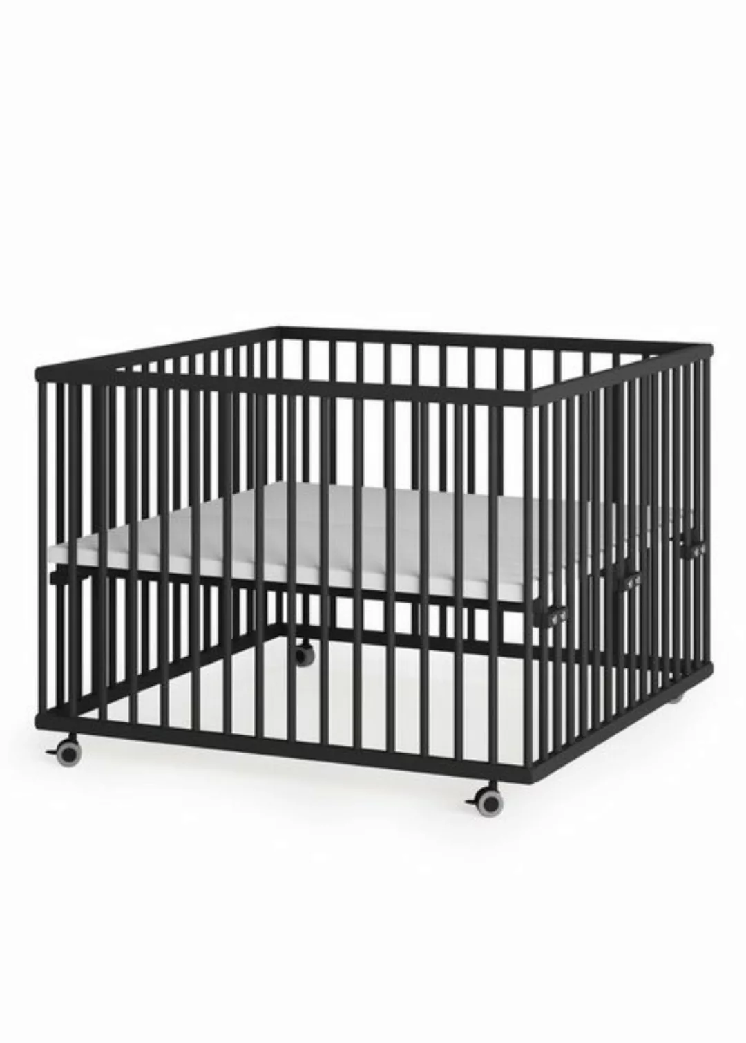 Sämann Babybett Laufgitter 100x100 cm Black Edition Premium Kollektion Lauf günstig online kaufen