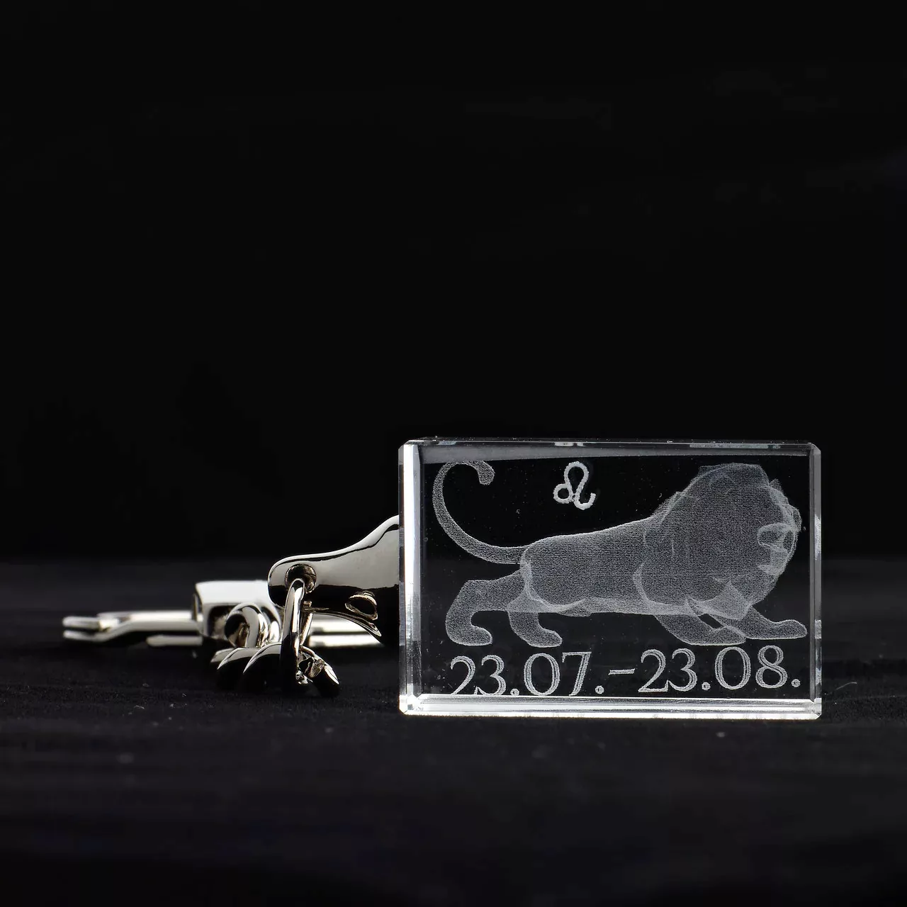 Glasschlüsselanhänger Sternzeichen Löwe 3x2cm günstig online kaufen