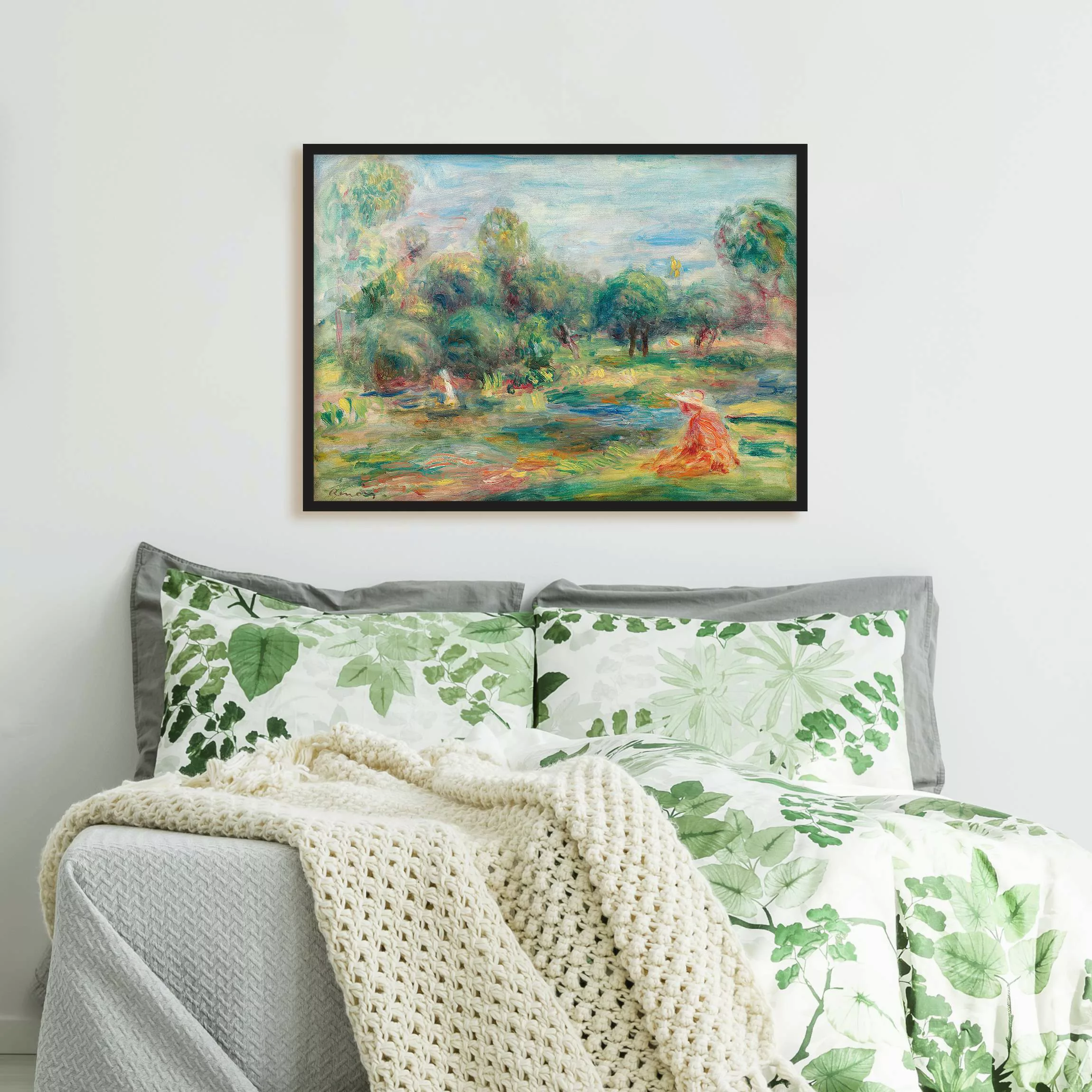 Bild mit Rahmen Kunstdruck - Querformat Auguste Renoir - Landschaft bei Cag günstig online kaufen