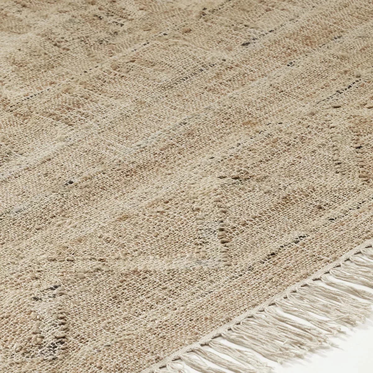 Teppich Shriv mehrfarbig aus Baumwolle und Jute mit Muster günstig online kaufen