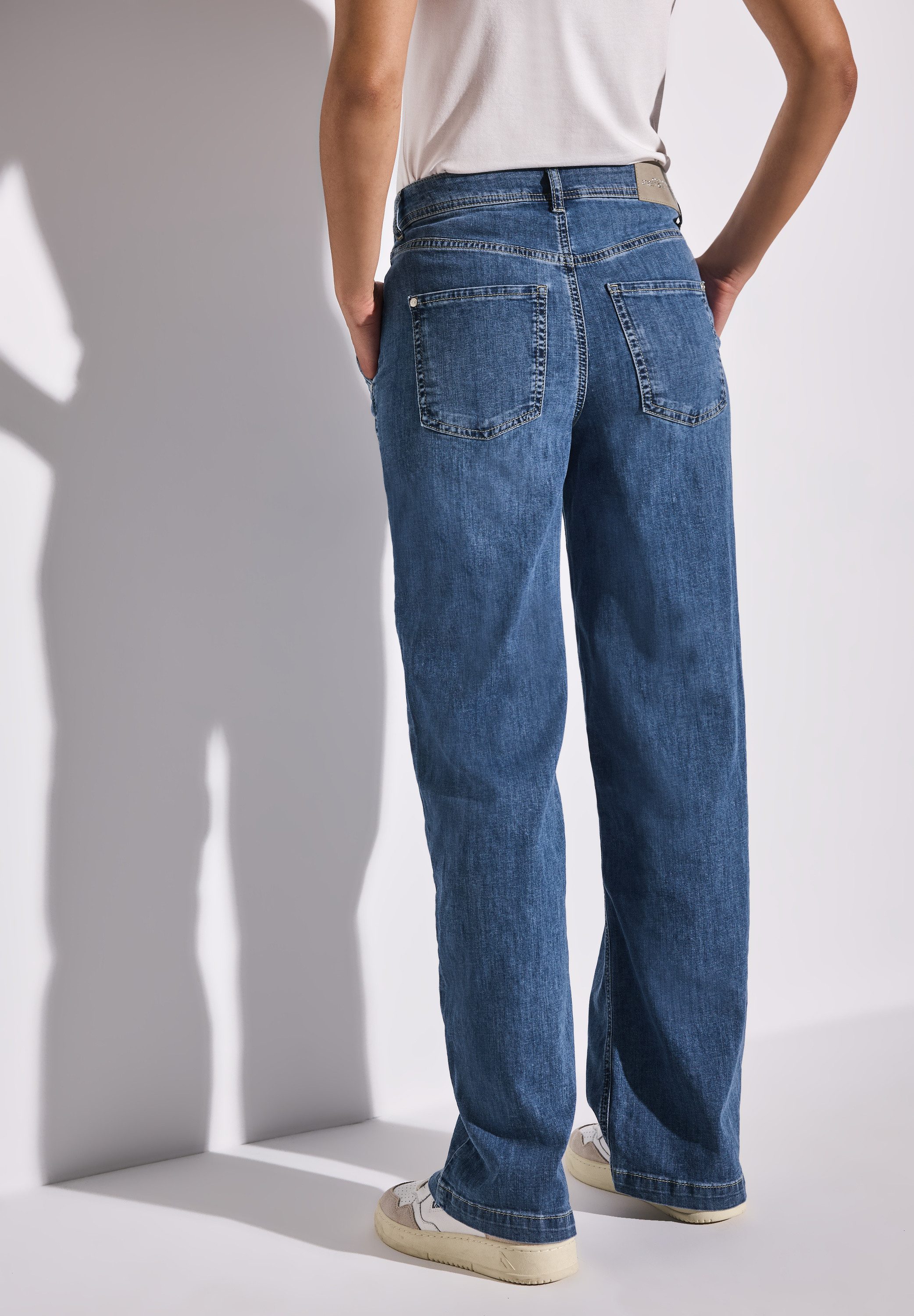 STREET ONE Loose-fit-Jeans, High Waist günstig online kaufen