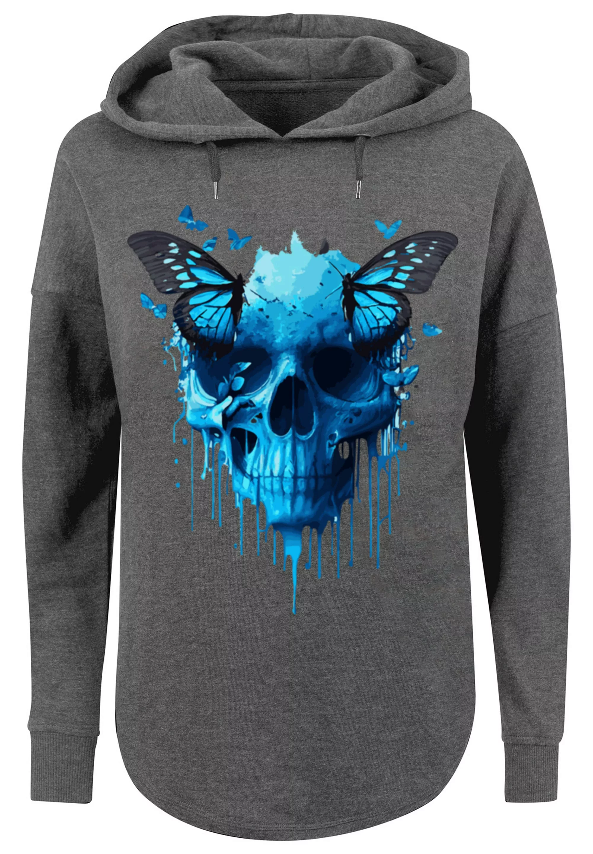 F4NT4STIC Kapuzenpullover "Totenkopf mit Schmetterling", Print günstig online kaufen