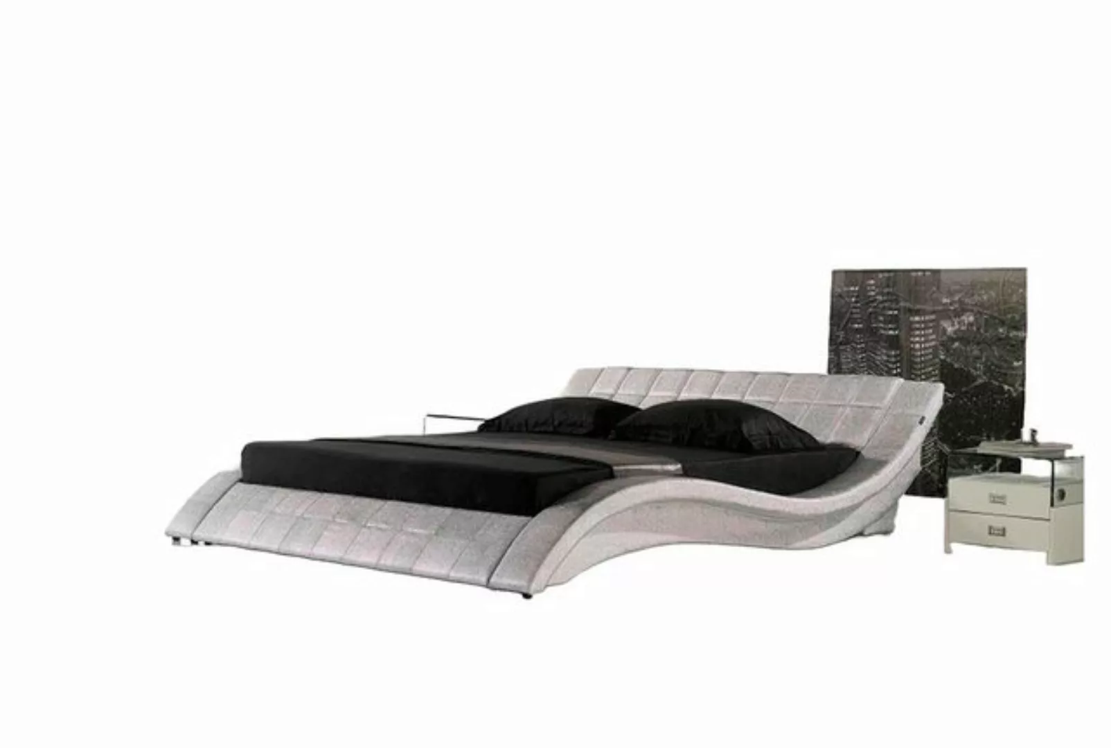 JVmoebel Bett Doppel Hotel Betten Ehe Schlaf Zimmer Leder Bett Polster 180x günstig online kaufen