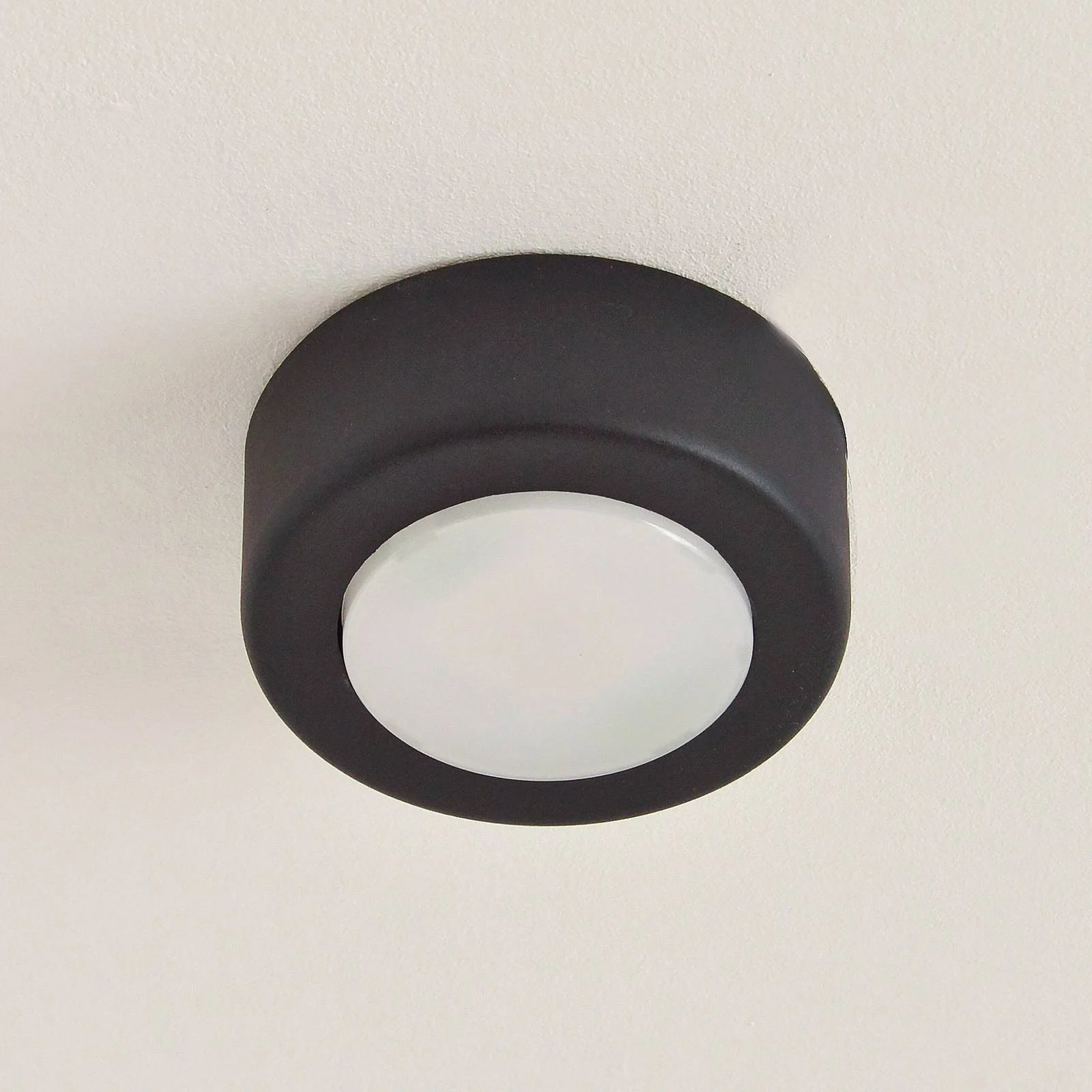 Deckenstrahler SPOT 53, schwarz, Ø 11,5 cm, Metall, GX53 günstig online kaufen