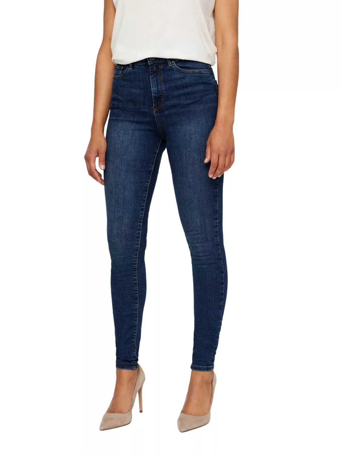 Vero Moda Skinny-fit-Jeans VMSOPHIA HW SKINNY JEANS MD BL NOOS günstig online kaufen