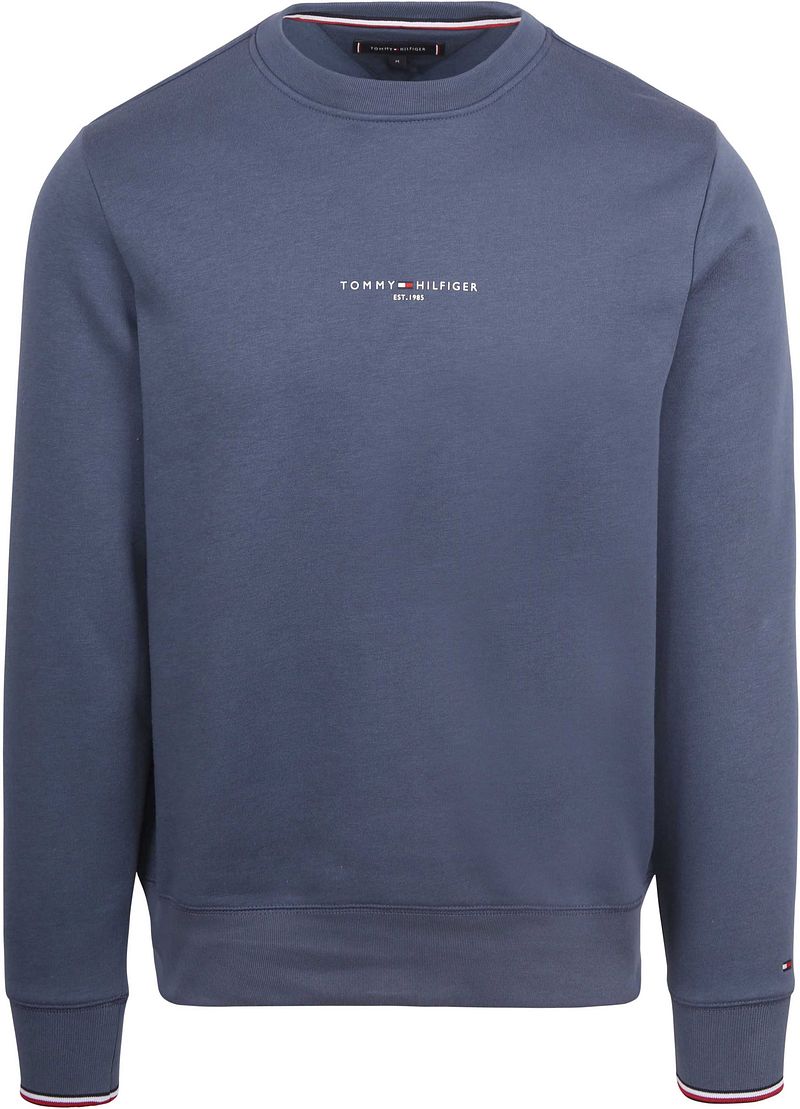 Tommy Hilfiger Sweater Logo Tipped Dunkelblau - Größe L günstig online kaufen