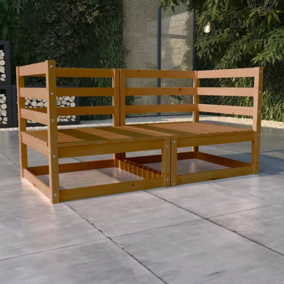 2-sitzer-gartensofa Honigbraun Massivholz Kiefer günstig online kaufen