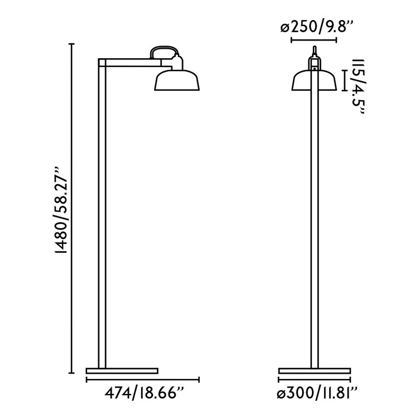 Stehlampe Tatawin, schwarz, Stahl/Glas, Höhe 148 cm günstig online kaufen