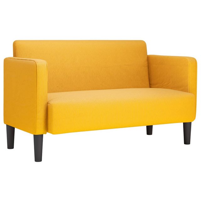 vidaXL Sofa, Zweisitzer-Sofa Hellgelb 109 cm Cordstoff günstig online kaufen