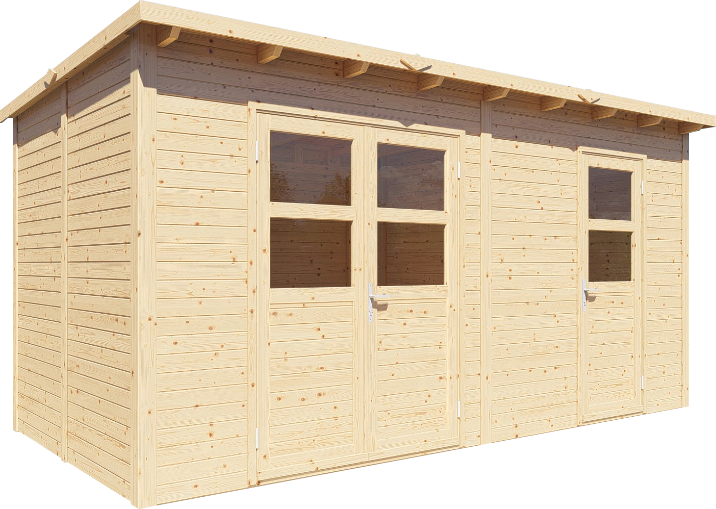 BERTILO Gartenhaus "Laisholm 2 naturbelassen", 2-Raum-Gartenhaus günstig online kaufen