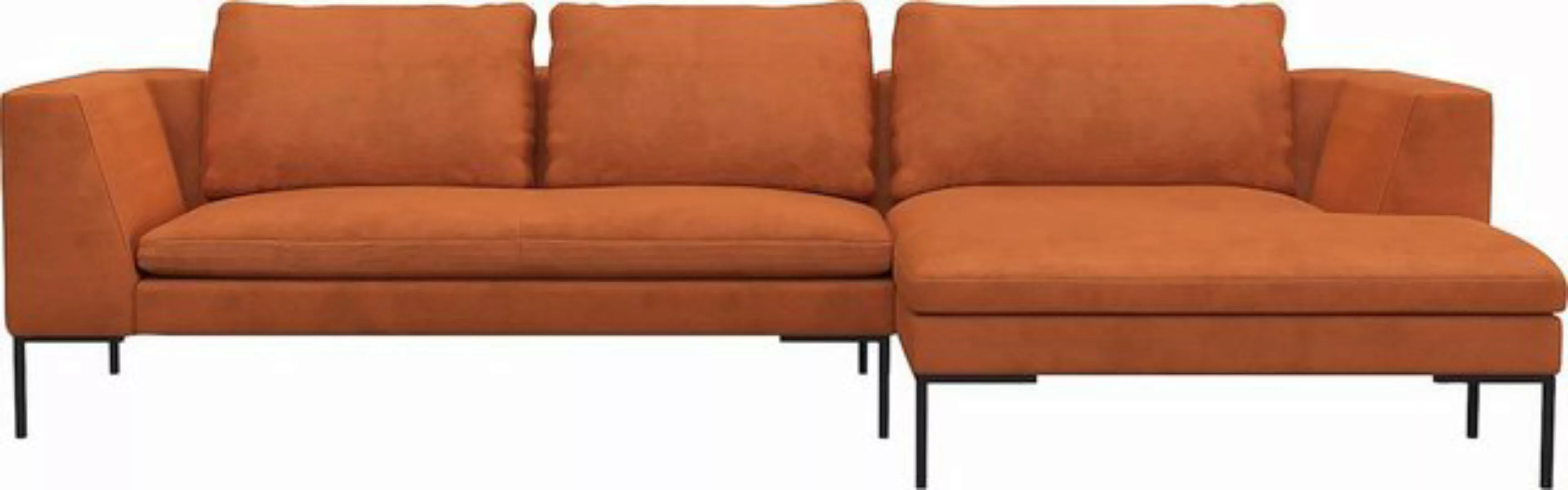 FLEXLUX Ecksofa Loano, modernes Sofa, frei im Raum stellbar, lose Kissen, K günstig online kaufen