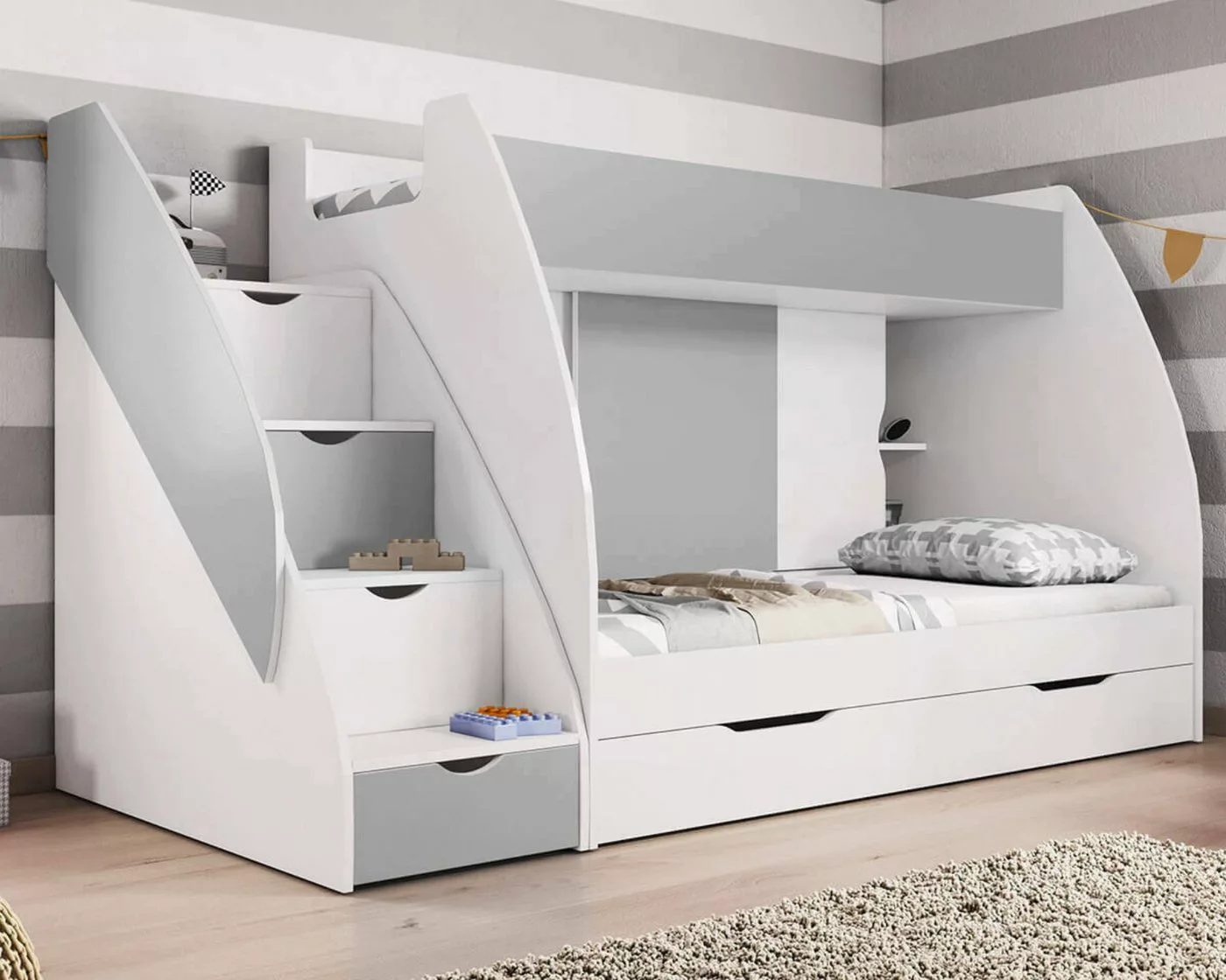Deine Möbel 24 Etagenbett Etagenbett Funktionsbett MARGO für 2 Kinder mit T günstig online kaufen