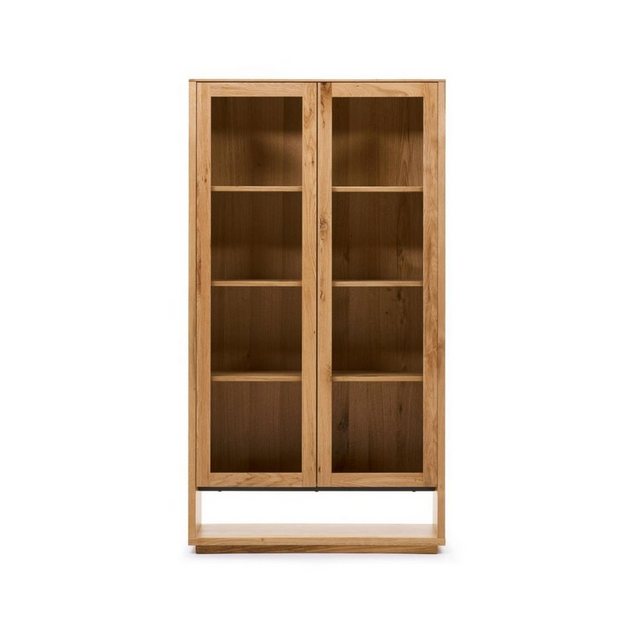 Natur24 Vitrine Vitrine Alguema 100 x 40 x 185 cm Eichenfurnier Glasschrank günstig online kaufen