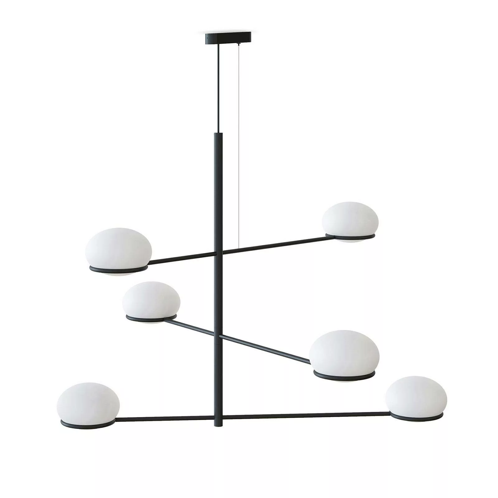 LEDS-C4 Coco Chandelier Hängeleuchte, schwarz/weiß günstig online kaufen