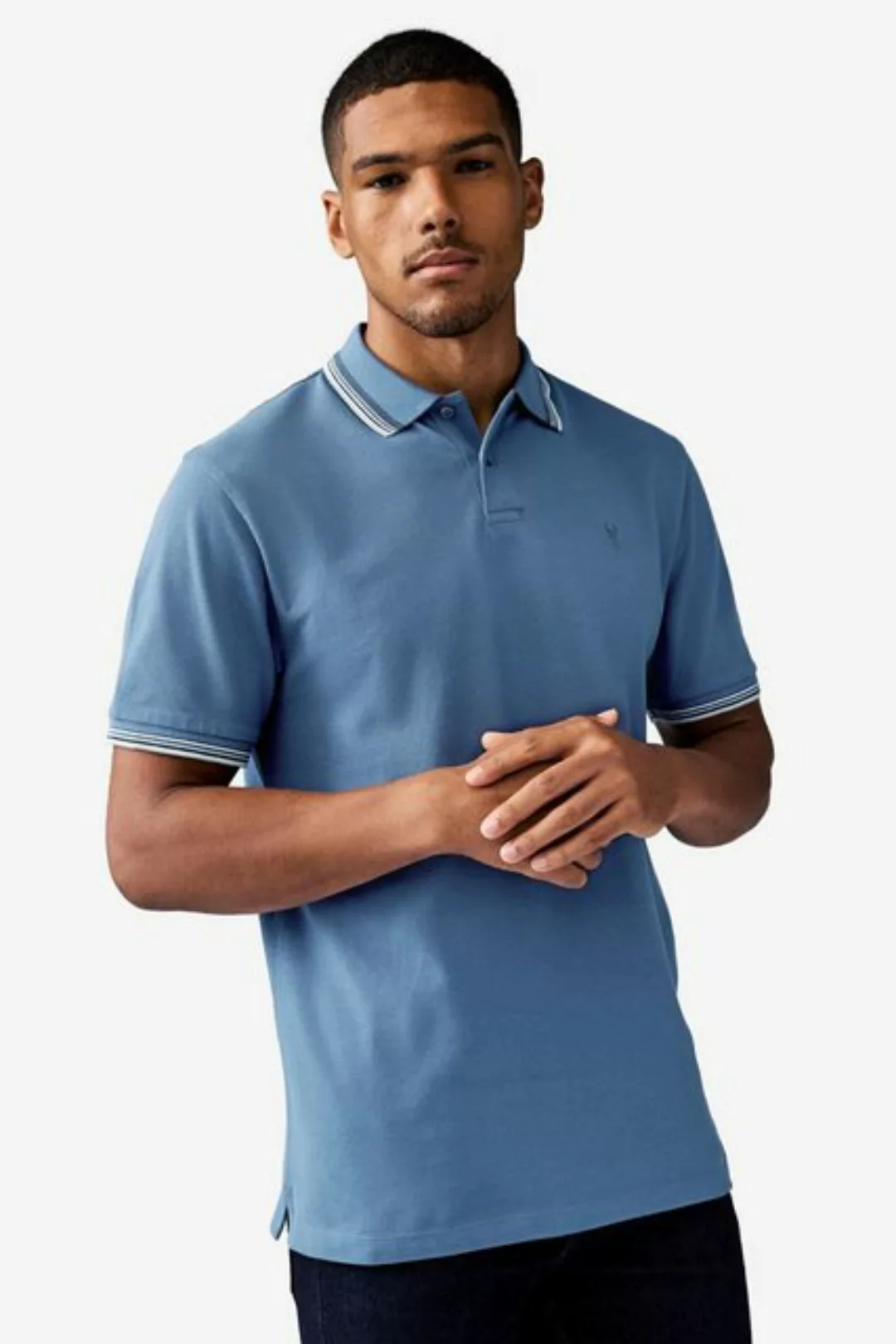 Next Poloshirt Pikee-Poloshirt im Regular Fit mit Kragenstreifen (1-tlg) günstig online kaufen