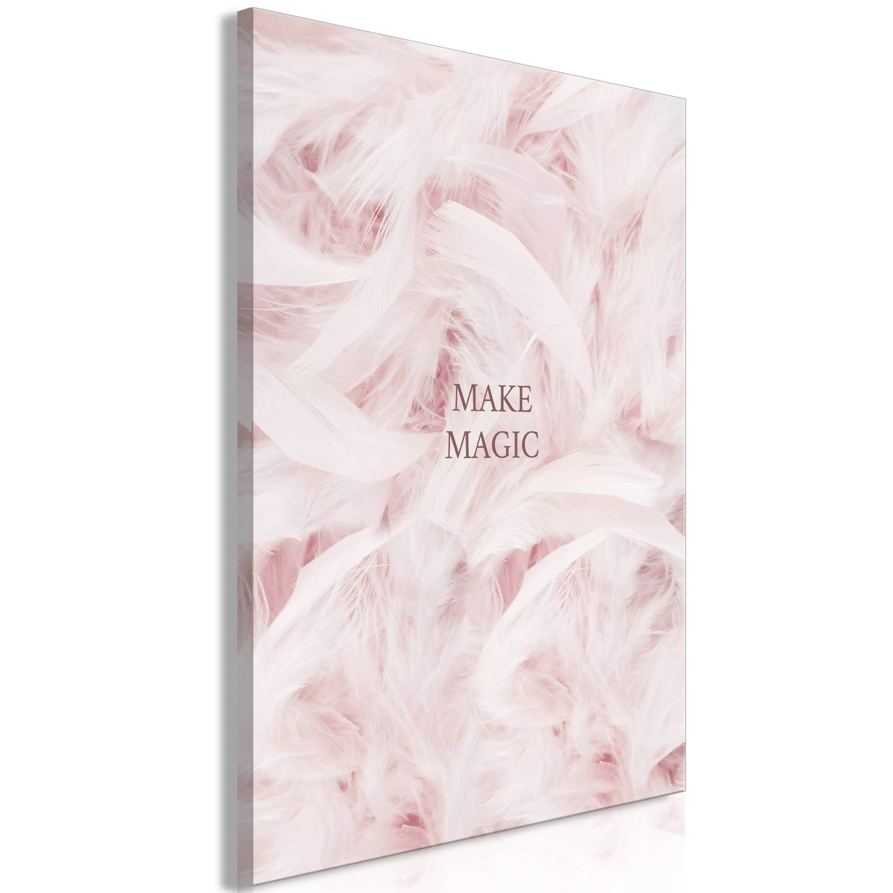 Wandbild - Pink Feathers (1 Part) Vertical günstig online kaufen