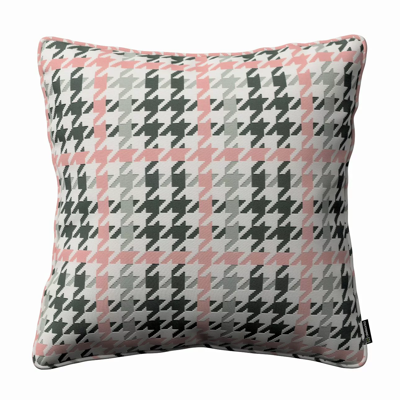 Kissenhülle Gabi mit Paspel, rosa-schwarz, 45 x 45 cm, SALE (137-75) günstig online kaufen
