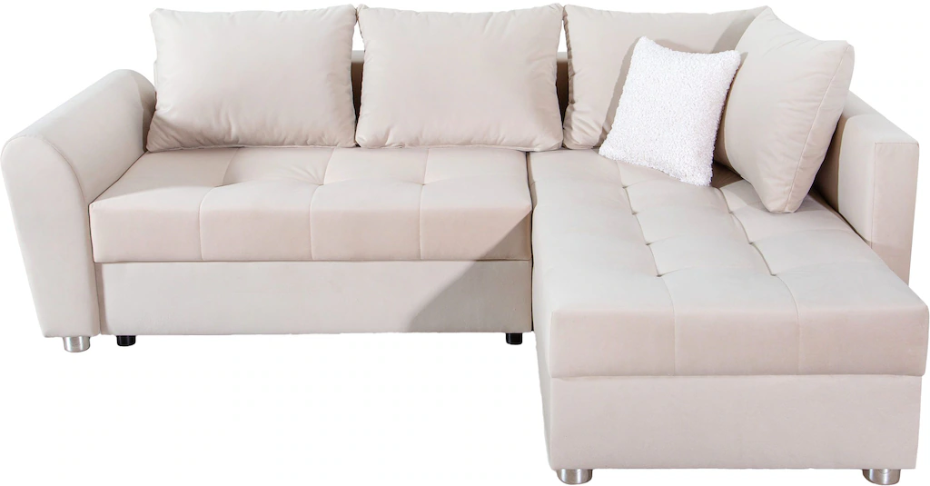 COLLECTION AB Ecksofa »Jana L-Form«, inkl. Bettfunktion,Bettkasten und Bonn günstig online kaufen