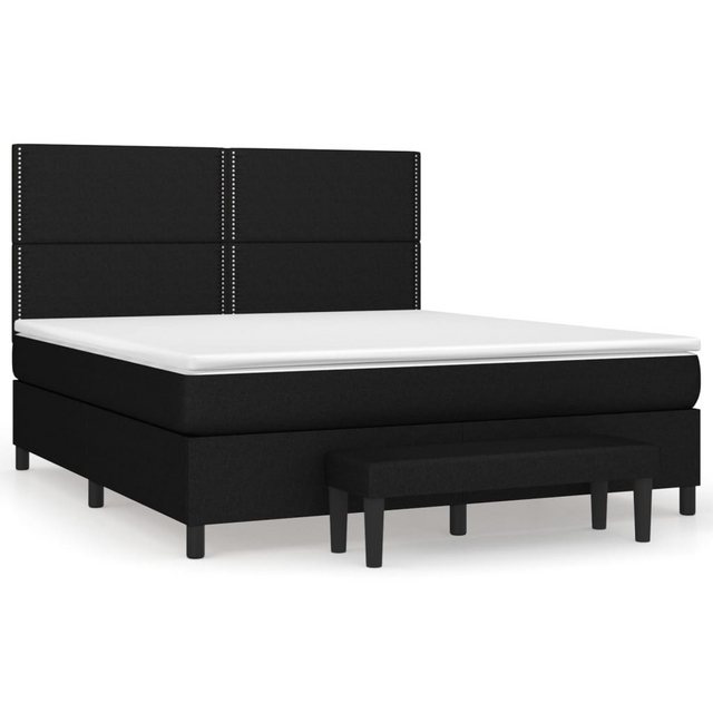 vidaXL Boxspringbett Boxspringbett mit Matratze und Fusshocker Stoff (160 x günstig online kaufen