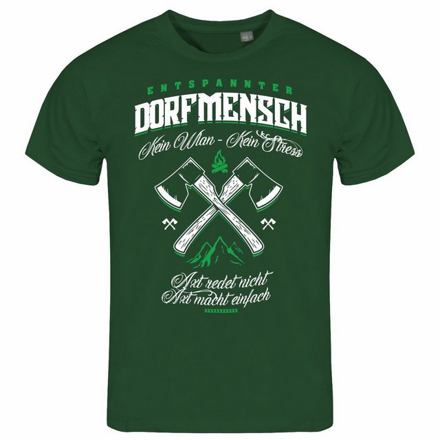 deinshirt Print-Shirt Herren T-Shirt Entspannter Dorfmensch Funshirt mit Mo günstig online kaufen