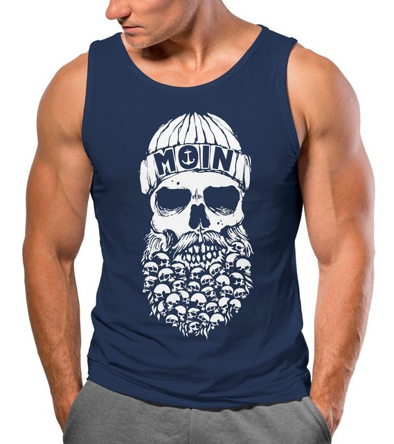 Neverless Tanktop Herren Tank-Top Totenkopf Nordisch Moin Hamburg Dialekt S günstig online kaufen