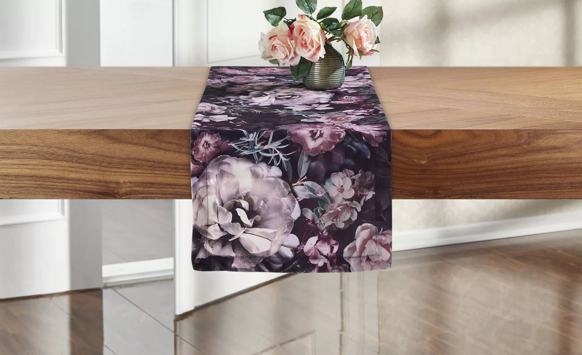 HOME STORY Tischläufer - lila/violett - 100% Polyester - 40 cm - Sconto günstig online kaufen
