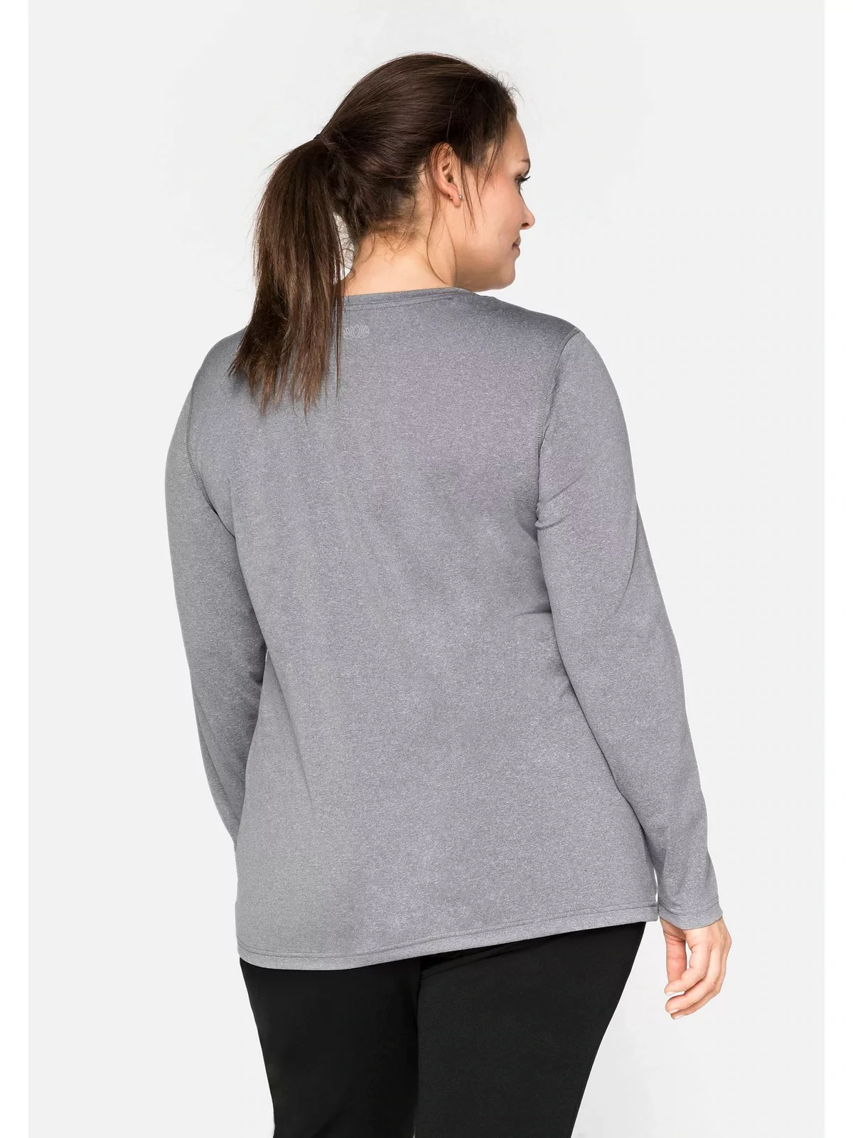 Sheego Langarmshirt "Große Größen", mit reflektierendem Rückendruck günstig online kaufen
