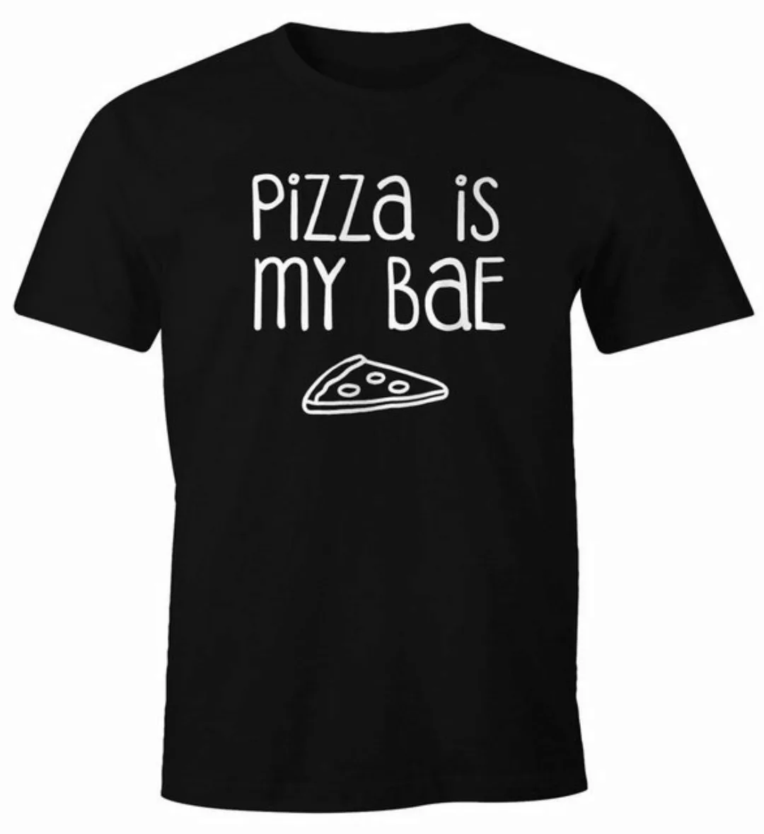 MoonWorks Print-Shirt Herren T-Shirt Pizza is my BAE Before Anything Else L günstig online kaufen