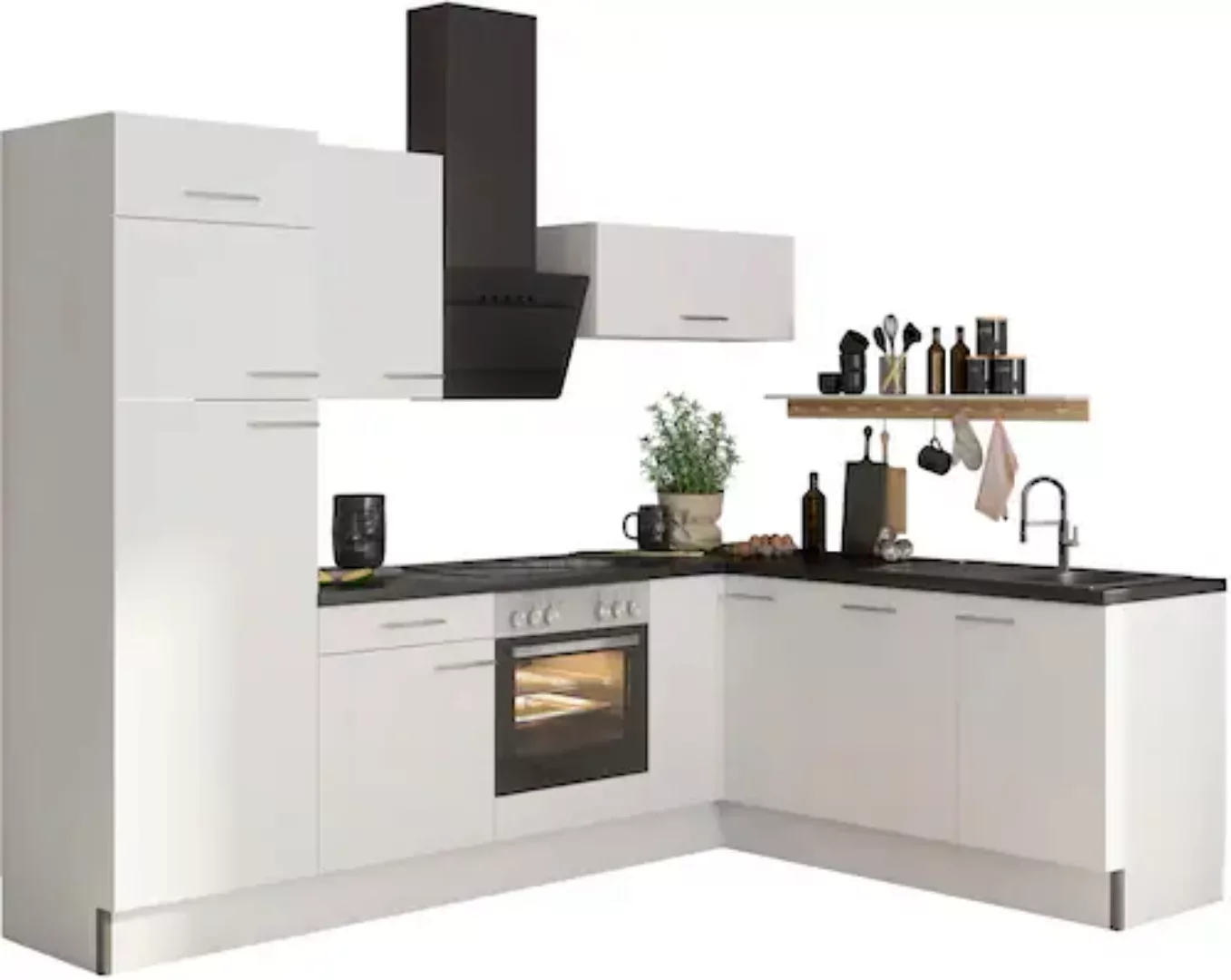 OPTIFIT Küche »Klara«, 270 x 200 cm breit, wahlweise mit E-Geräten günstig online kaufen