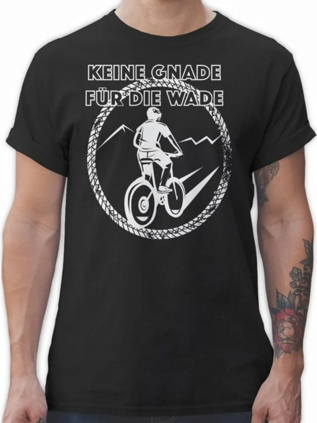 Shirtracer T-Shirt Keine Gnade für die Wade Fahrrad Bekleidung Radsport günstig online kaufen