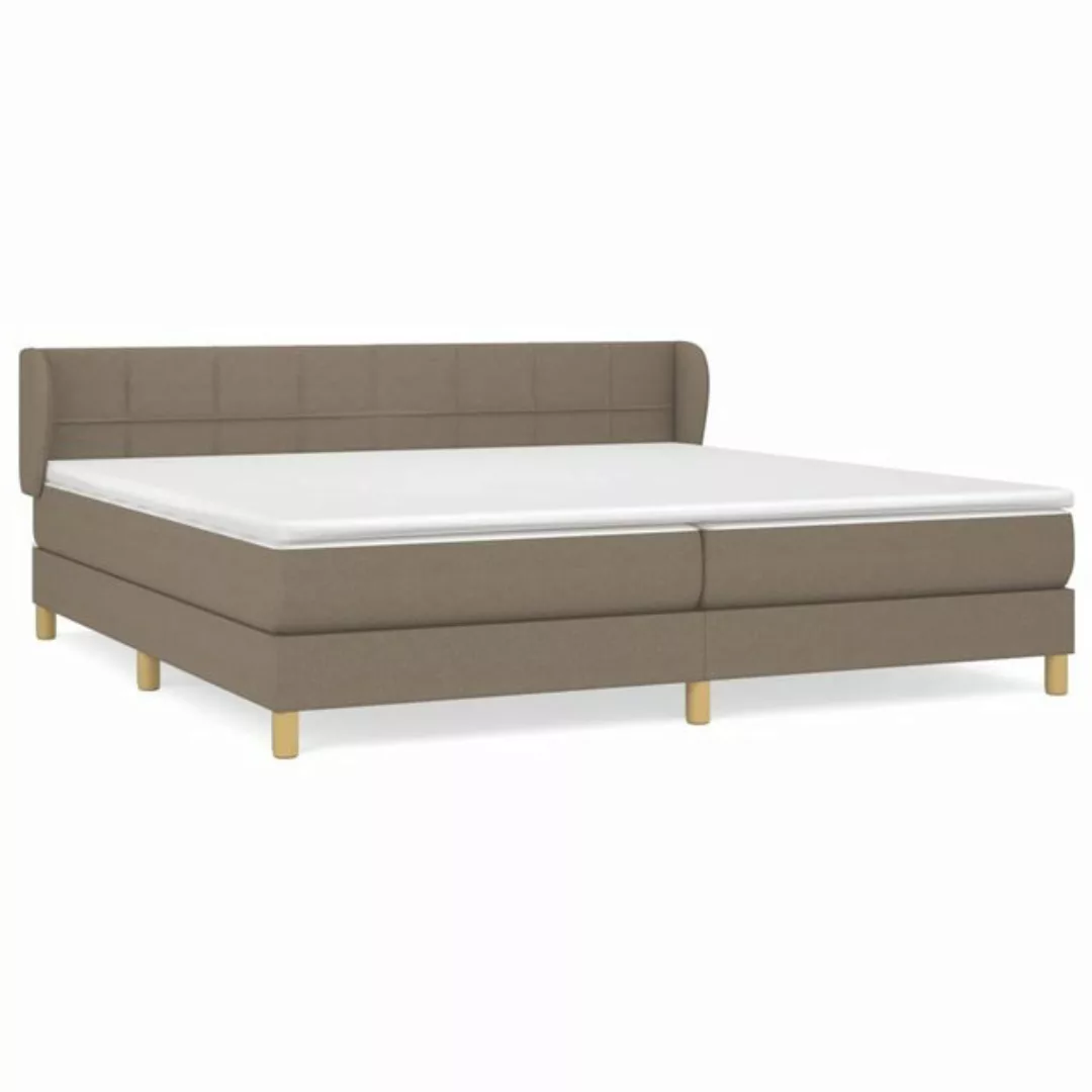 vidaXL Boxspringbett Boxspringbett mit Matratze Taupe 200x200 cm Stoff Bett günstig online kaufen