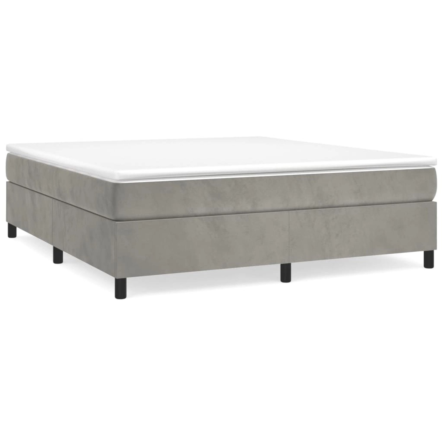 Vidaxl Boxspringbett Hellgrau 160x200 Cm Samt günstig online kaufen