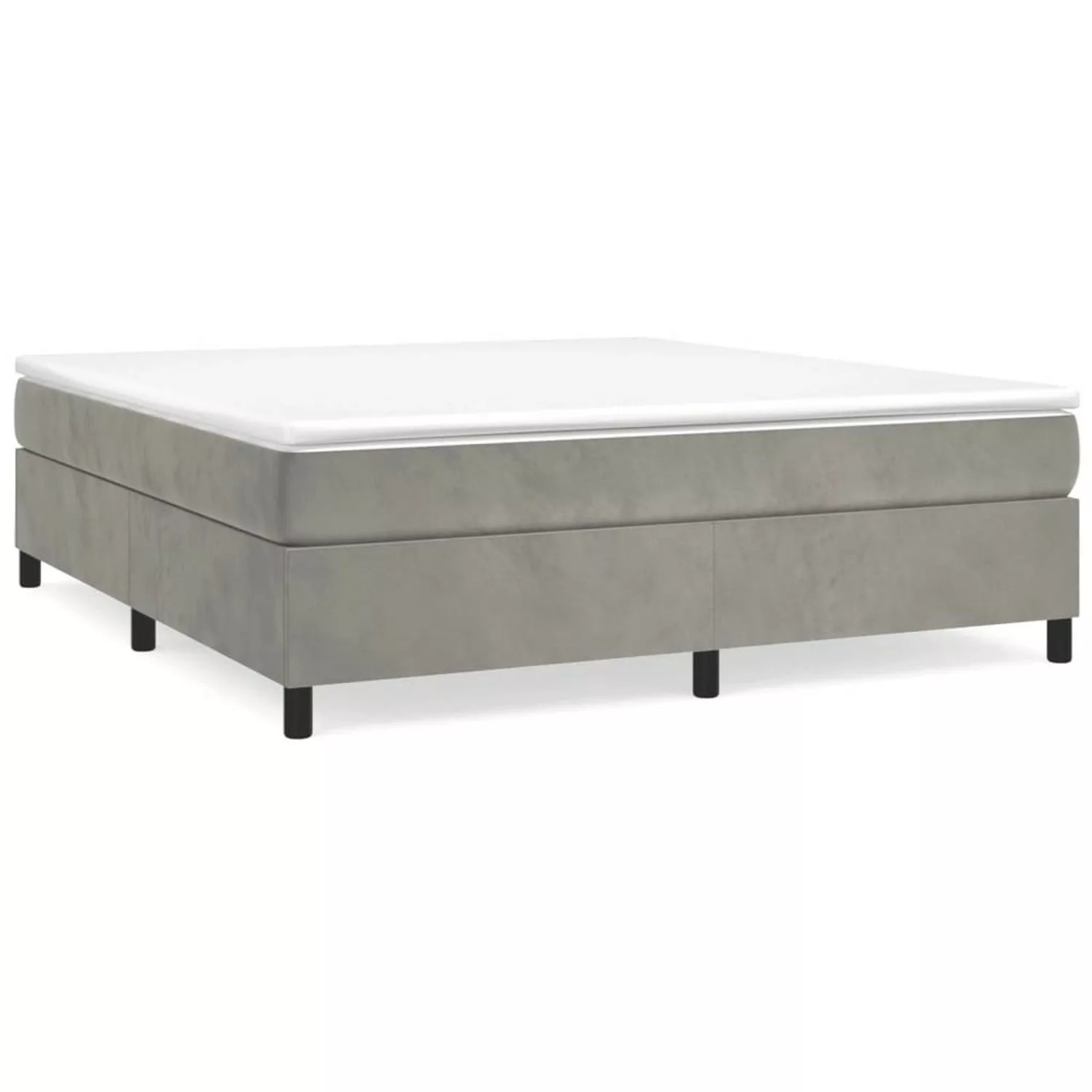 Vidaxl Boxspringbett Hellgrau 160x200 Cm Samt günstig online kaufen