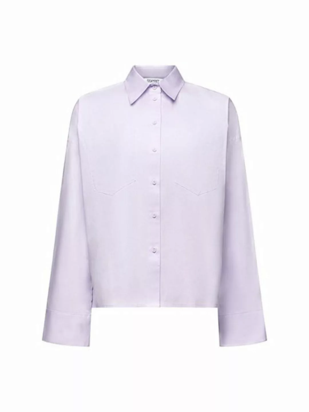 Esprit Langarmbluse Hemd aus Baumwollpopeline günstig online kaufen