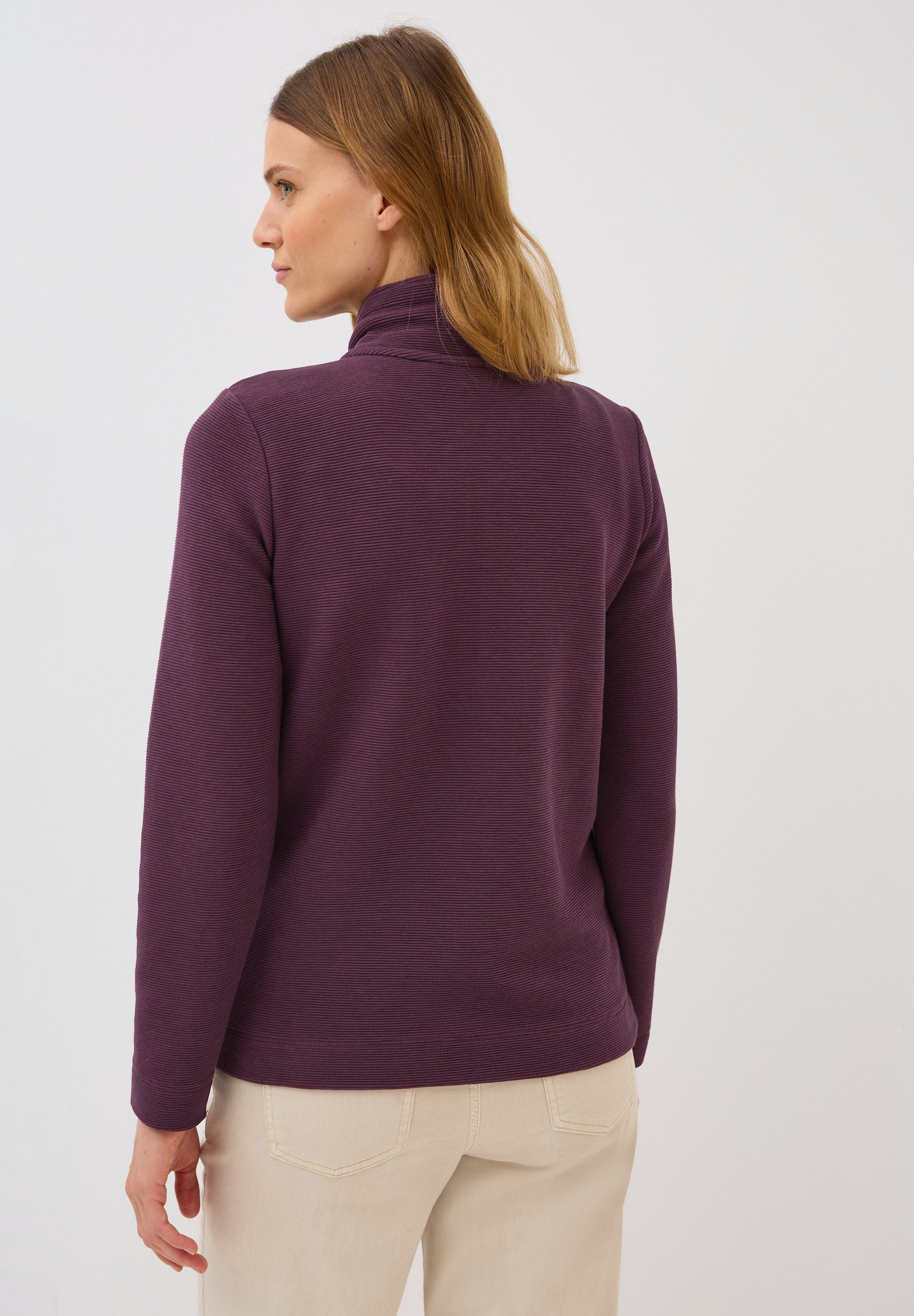 Cecil Sweatjacke, im Ottoman-Look und Stehkragen, Struktur-Optik günstig online kaufen