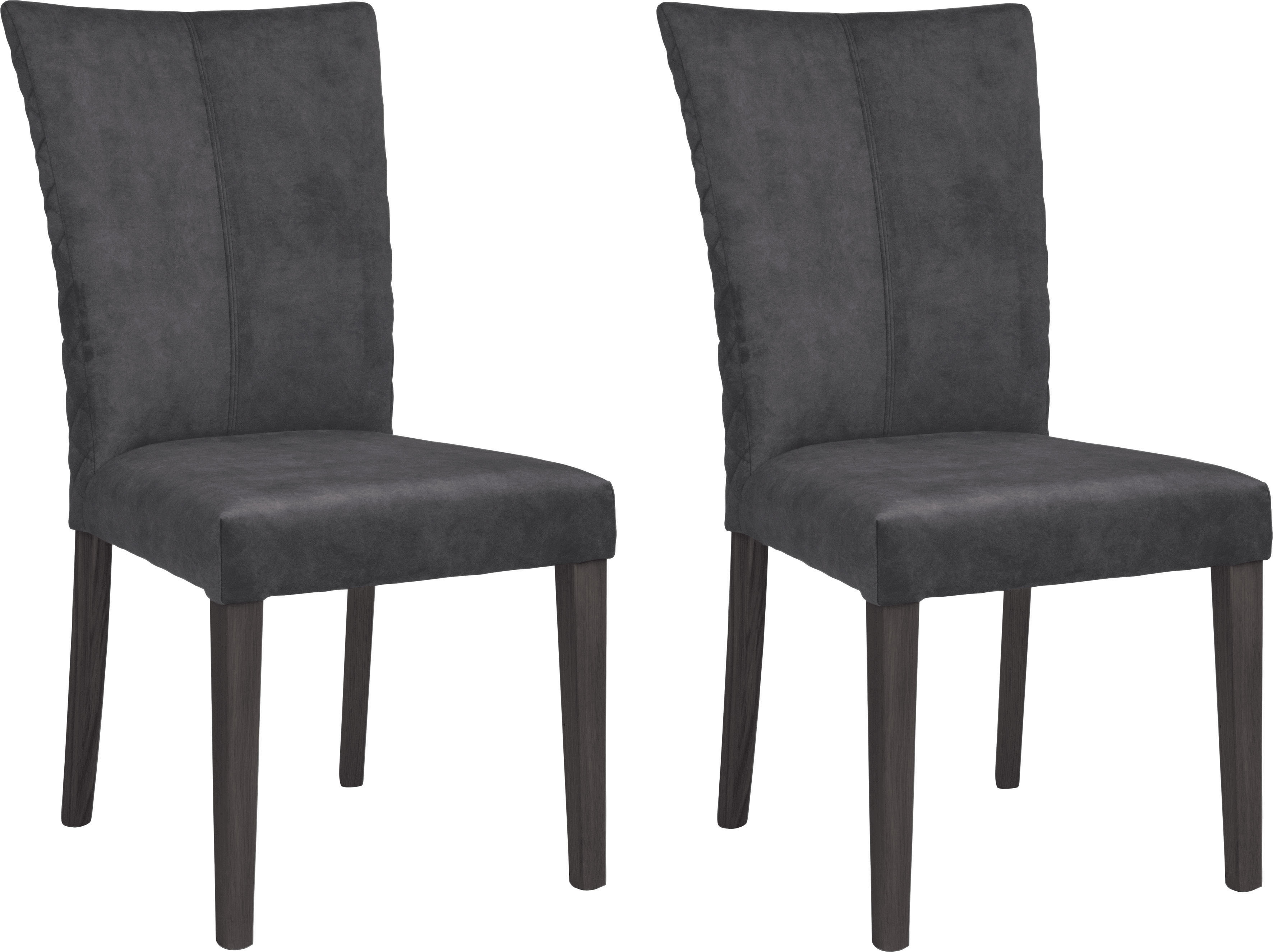 Leonique 4-Fußstuhl "Vence", (Set), 2 St., Samtvelours, mit Rautensteppung günstig online kaufen