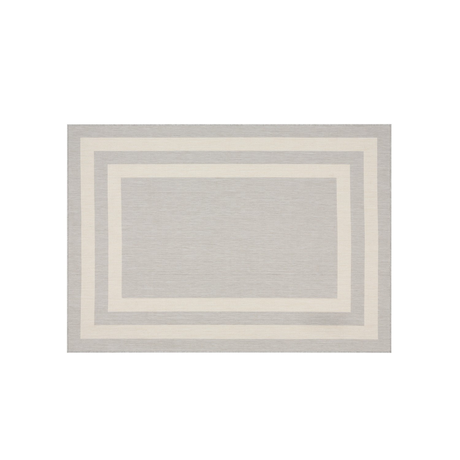 Peyer Syntex Teppich Terrace Bordüre Pflegeleicht Farbe Grau 60 x 110 cm günstig online kaufen