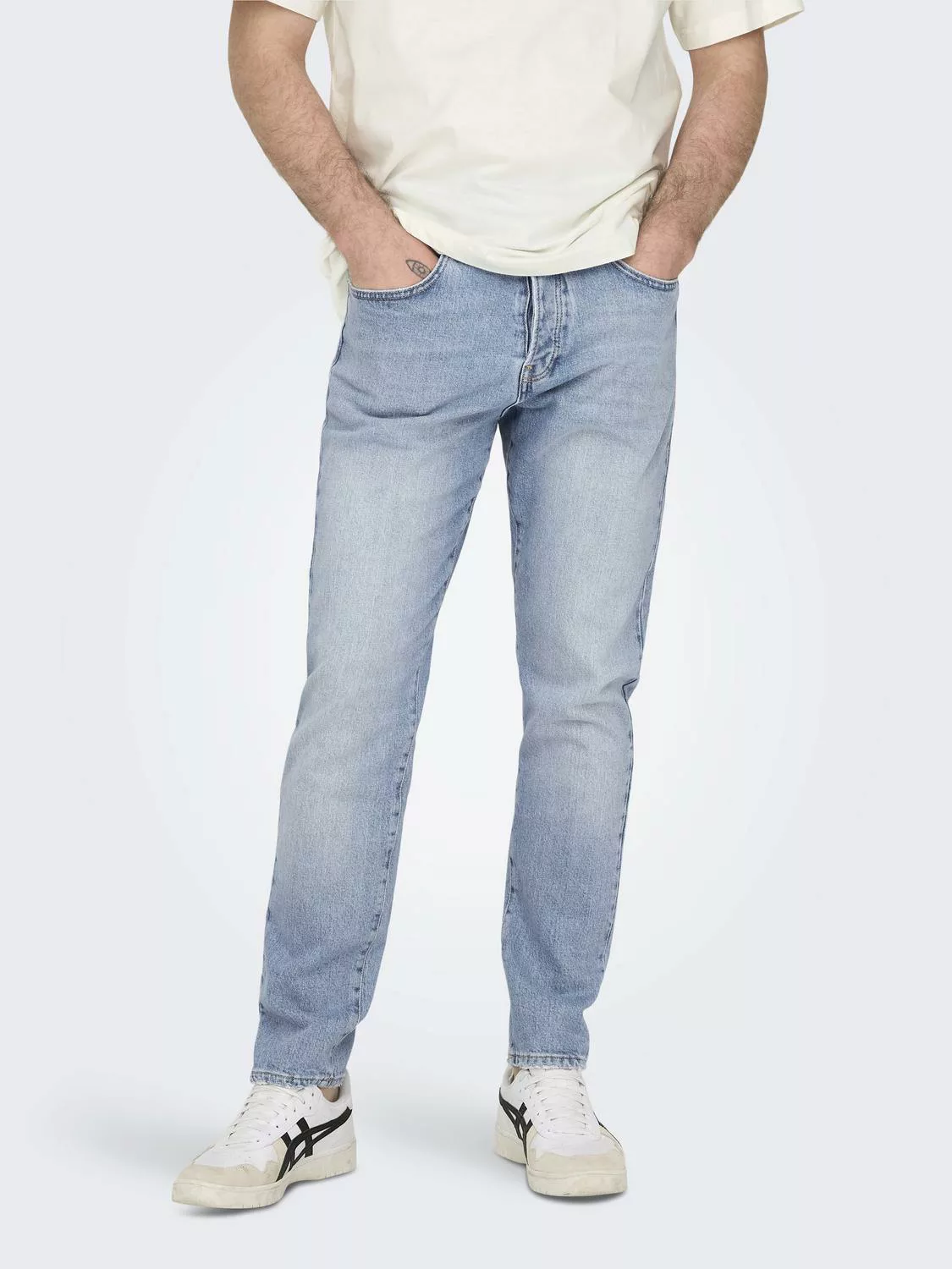 ONLY & SONS Relax-fit-Jeans ONSYOKE TAPERED WB 7850 DOT DNM NOOS günstig online kaufen