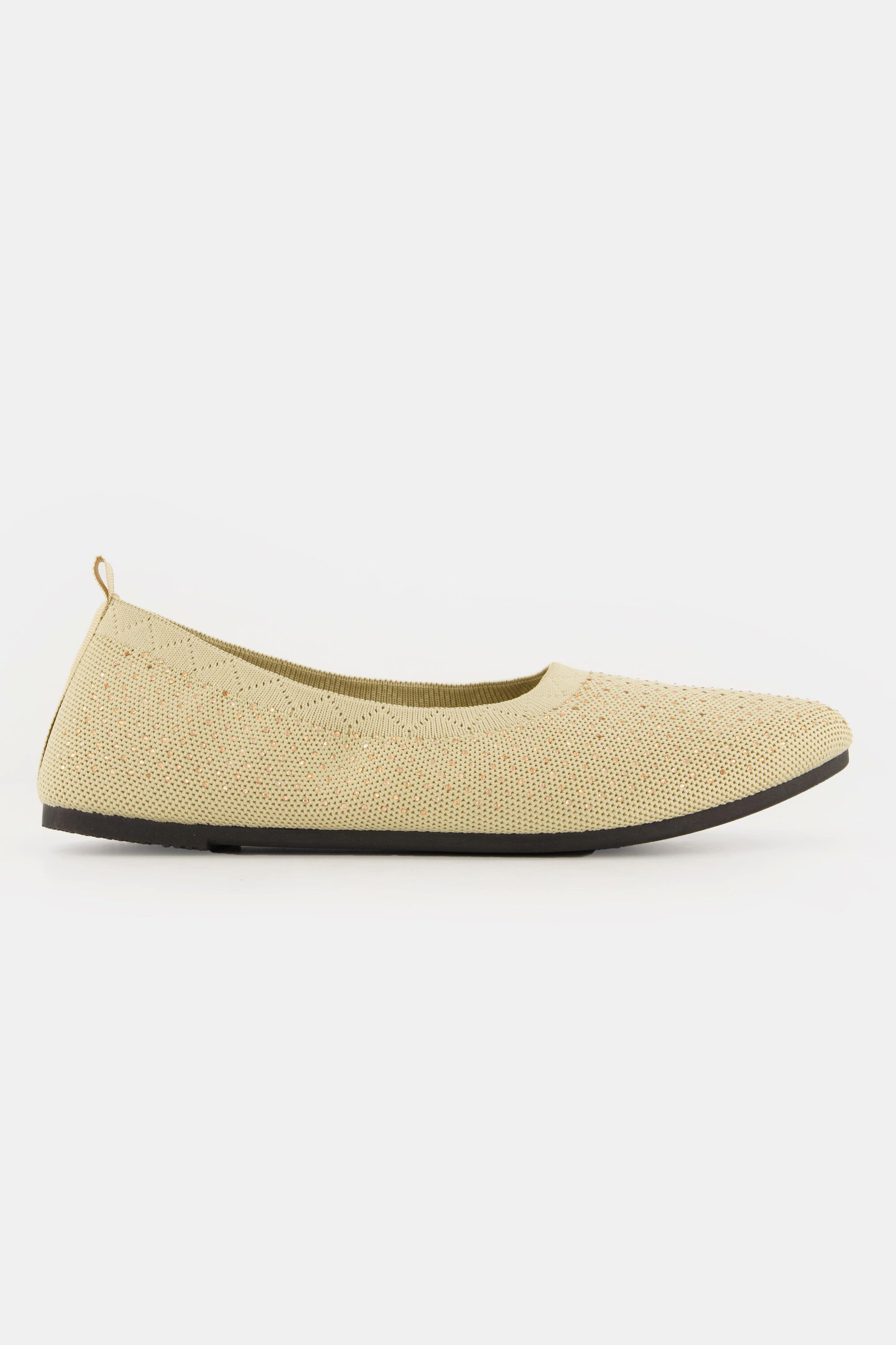 Ulla Popken Strick-Ballerinas Ziersteine Wechselfußbett Ballerina günstig online kaufen