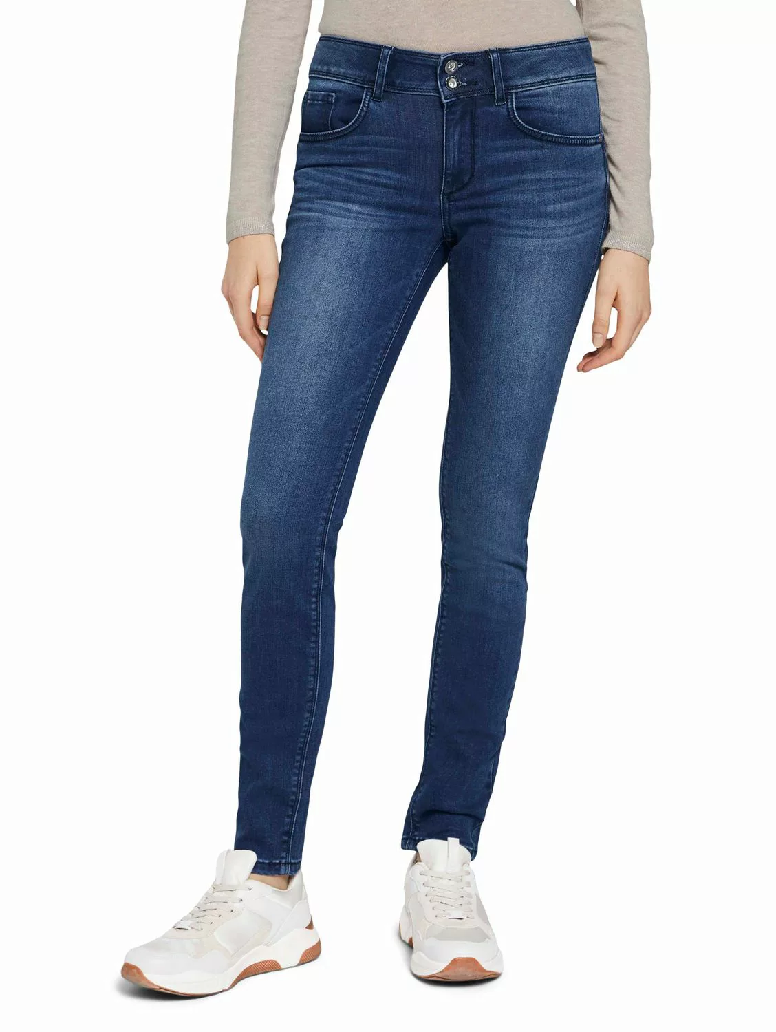 Tom Tailor Damen Jeans ALEXA - Skinny Fit - Blau - Dark Stone Wash Denim günstig online kaufen