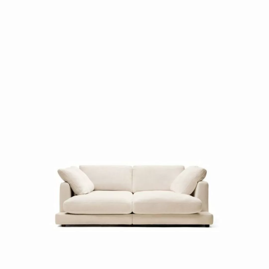 Natur24 Sofa 3-Sitzer Sofa Gala 210 x 193 x 87 cm Beige günstig online kaufen