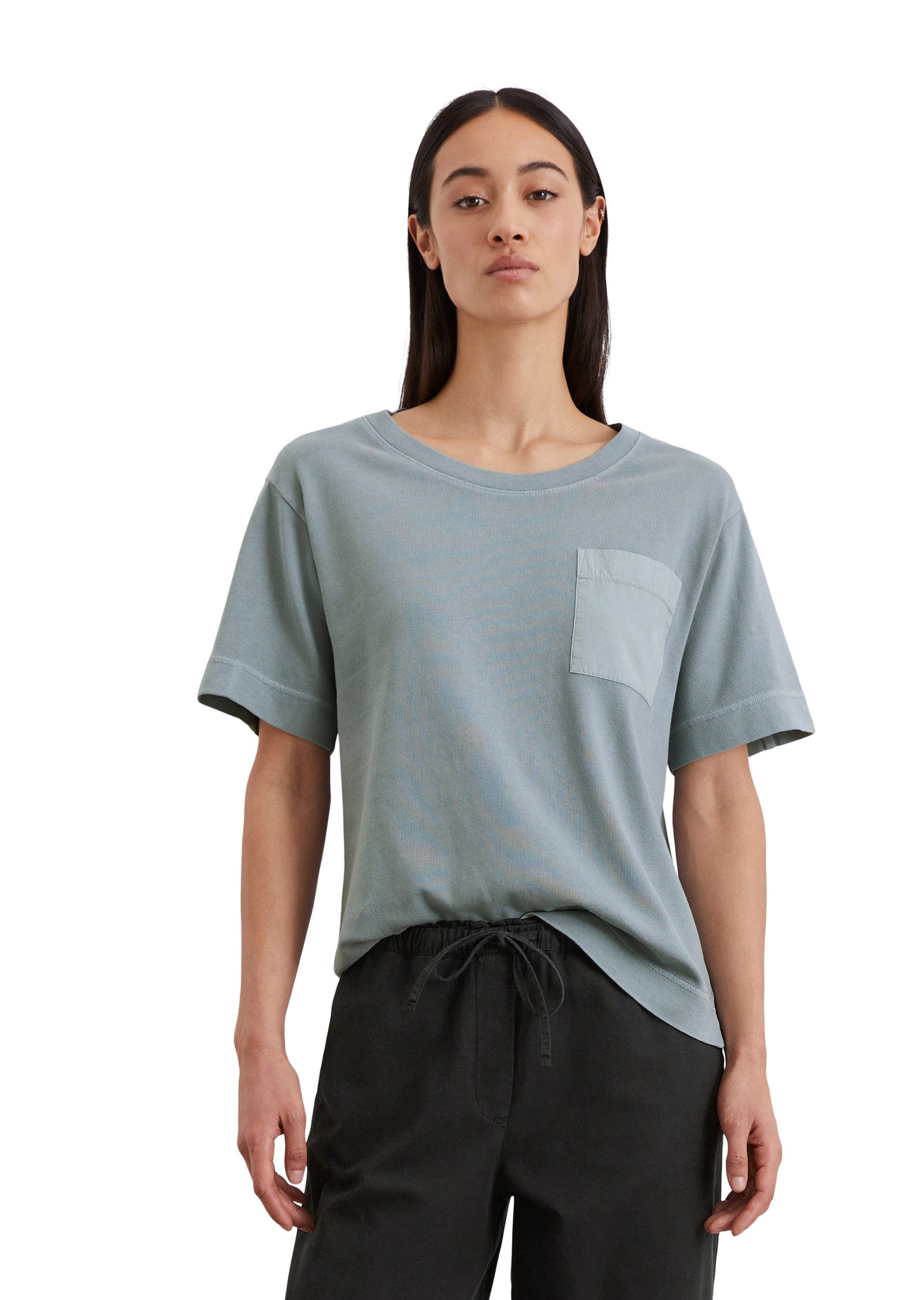 Marc OPolo T-Shirt "mit aufgesetzter Satin-Tasche" günstig online kaufen