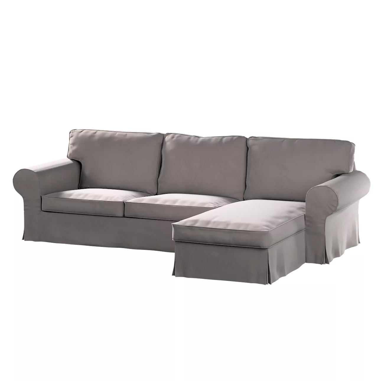 Bezug für Ektorp 2-Sitzer Sofa mit Recamiere, mocca, Ektorp 2-Sitzer Sofabe günstig online kaufen