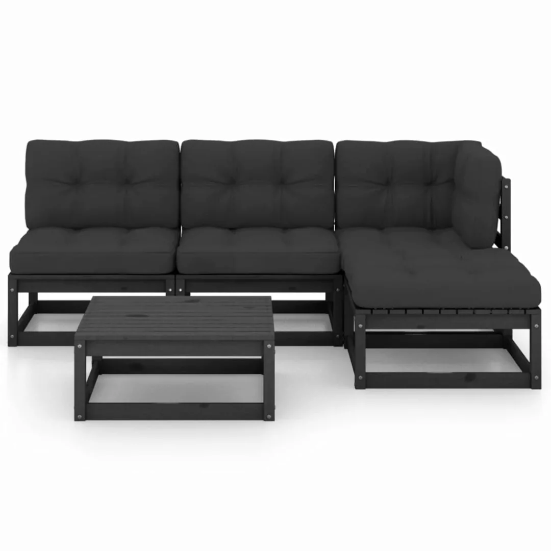 5-tlg. Garten-lounge-set Mit Kissen Kiefer Massivholz günstig online kaufen