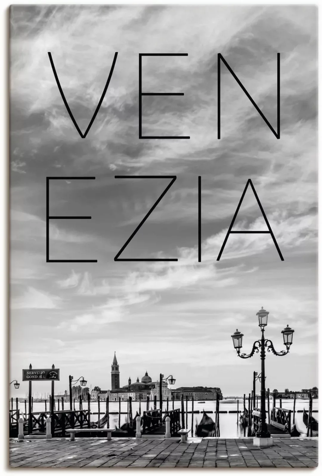 Artland Wandbild "Gondeln am frühen Morgen in Venedig", Venedig, (1 St.) günstig online kaufen