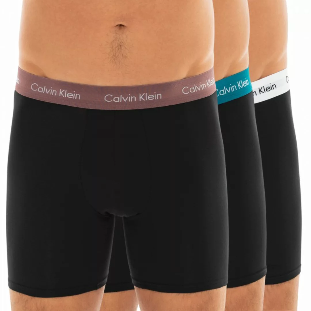 Calvin Klein 3-er Set Boxer Briefs Schwarz mit verschiedenfarbigen Webbund günstig online kaufen